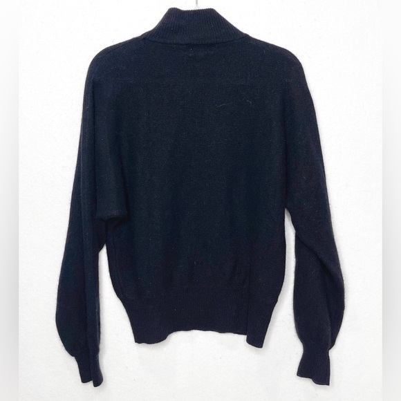 Vintage Nilani Black Lambswool Angora Blend Sweater Embellished 80s Beaded - Picture 2 of 7